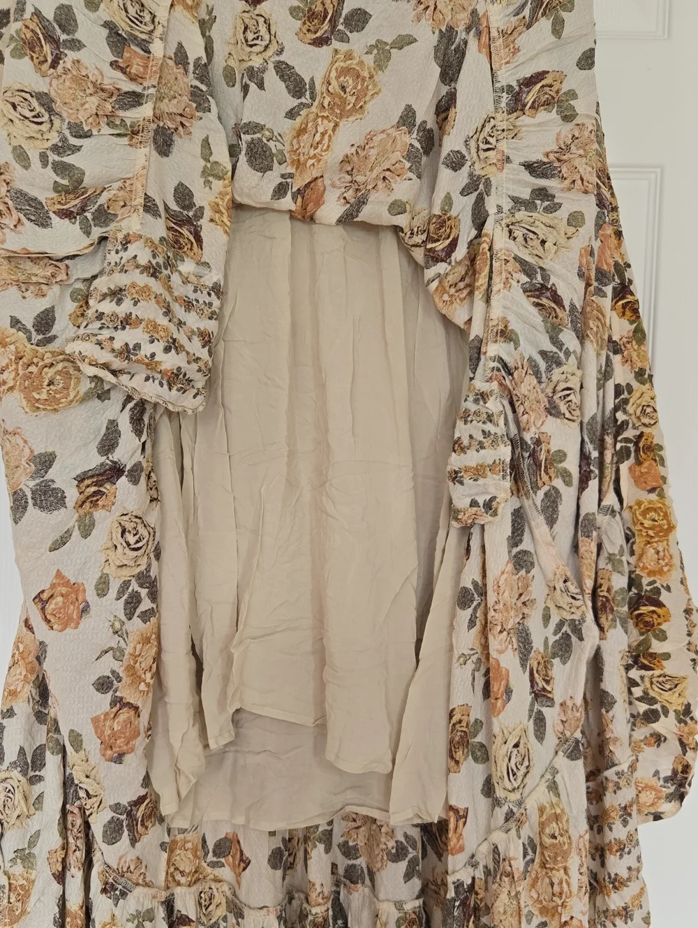 Free People Rows of Roses Maxi Dress Ivory Floral NWT Womens Size S